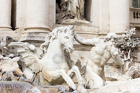 特别在罗马的特雷维不永泉 柱子 地标 纪念碑图片