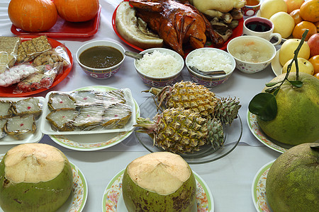 为中国新年文化提供各种食物 蛋糕 泰国 假期 崇拜图片