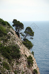 带有岩石的亚得里亚海 海景 杜布罗夫尼克 墙 海岸图片