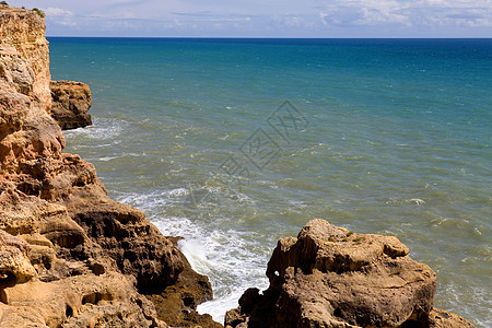 沿海海岸 海景 欧洲 水 岩石 天空图片