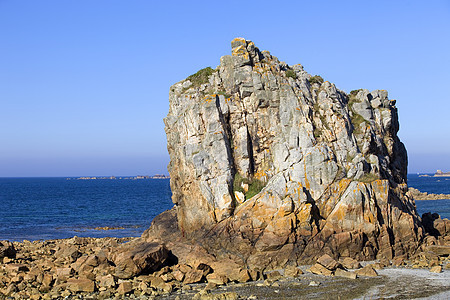 海岸上升 石头 法国 欧洲 湿的 安全 沿海 天空图片