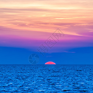 海中日落 多色曲线 夏威夷 宁静 自然 放松 水图片