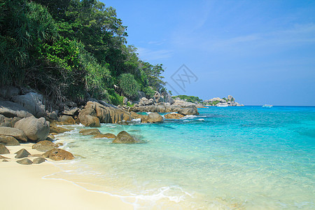 西米兰岛热带海滩 夏天 海景 蓝色的 假期 海洋 攀牙府图片