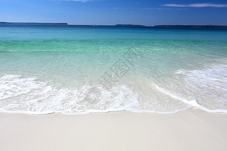 海滩上的波浪 天堂 杰维斯湾 阳光 干净的 水 自然 未受破坏的图片