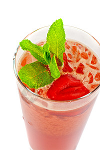 草莓凉茶 饮料 杯子 橙子 寒冷的 液体 水 甜的 酸橙图片