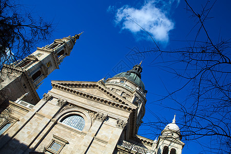 布达佩斯圣史蒂芬教堂 大教堂 宗教 圆顶 街道 匈牙利图片