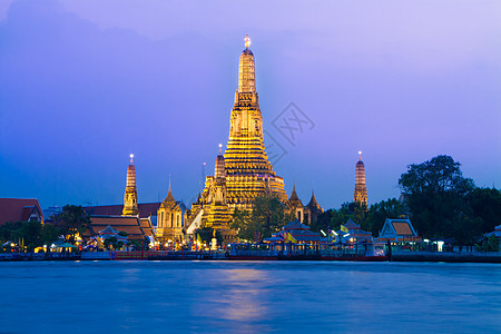 泰国曼谷的Wat Arun 佛教 宗教 黄昏 塔图片