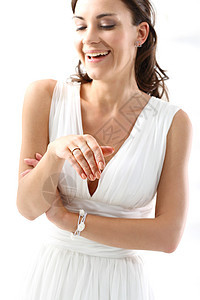 美丽的新娘 结婚戒指 丝袜 浪漫 头发 面纱 戒指图片