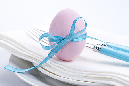 复活节表格设置 浪漫的 蓝色的 桌布 庆祝 空的 奢华图片