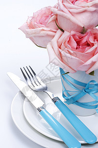 浪漫表格设置 餐厅 天 刀具 庆祝 念日 丝带图片