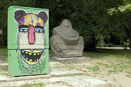 拼贴 黑海 摊位 黑海沿岸 街头艺术 绘画 保加利亚图片
