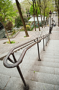 巴黎蒙马特的楼梯 走 建筑学 老的 街道 建筑 城市图片