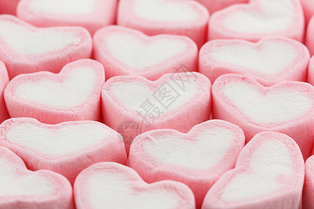 心脏形状 棉花糖背景 有创造力的 浪漫 墙纸 庆祝 食物图片