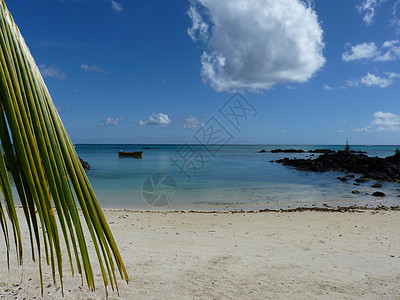 格朗巴伊海滩 蓝色的 异国情调 船 大湾 热带 旅游 自然图片