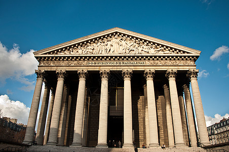 巴黎的教堂 纪念碑 建筑学 蓝色的 寺庙 罗马的 云 拿破仑图片