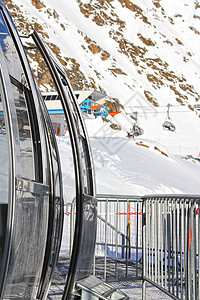 山地滑雪电梯 下坡 冬天 阿尔卑斯山 运动 假期 顶峰图片