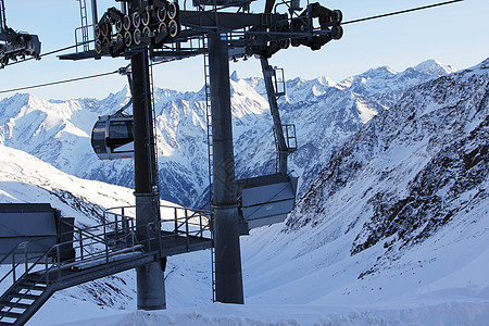山地滑雪电梯 运动 高的 顶峰 奥地利 滑雪板 椅子 旅游图片
