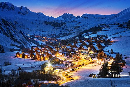 法国阿尔维斯山 阿尔卑斯山 闲暇 冬天 自然 村庄图片