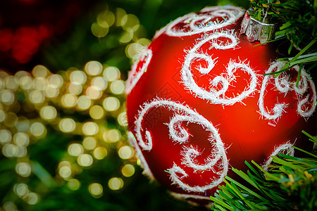 红圣诞舞会 树 卡片 气氛 圣诞节 装饰风格 冷杉 圣诞饰品图片