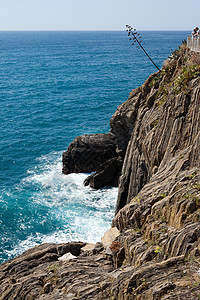 辛克地球社海岸 利古里亚 岩石 悬崖 公园 高的图片
