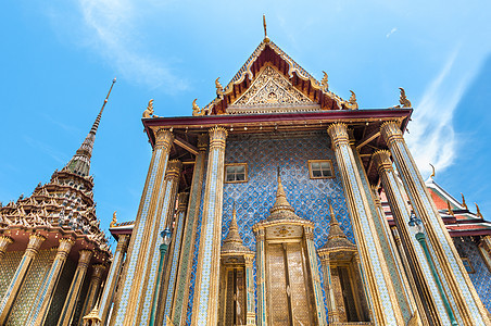 曼谷国王宫在泰国古老的寺庙 旅游 佛教 东南 塔图片