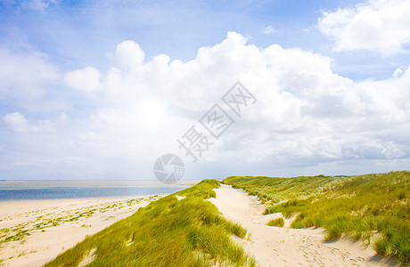 北海美丽美好的一天 蓝色的 水 晴天 夏天 沙丘 叙尔特岛图片