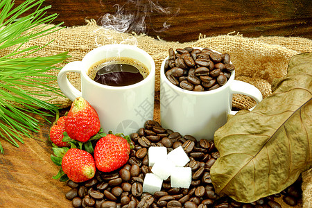 水果静物新鲜咖啡和烧烤咖啡豆 团体 水平的 调味的 摄影 黑暗的背景