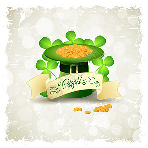 格朗吉·帕特里克戴Leprechaun帽子日卡 装饰品 爱尔兰的图片