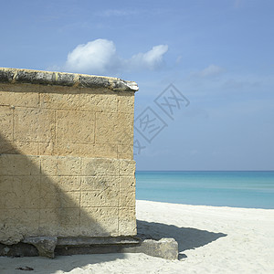 石石海滩墙图片