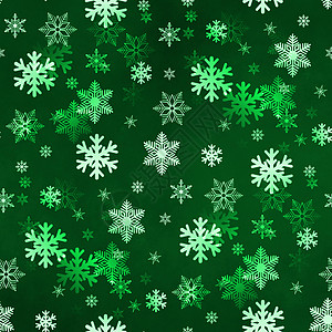 暗绿雪花 插图 水晶 卡片 庆祝 季节 冻结 辉光图片
