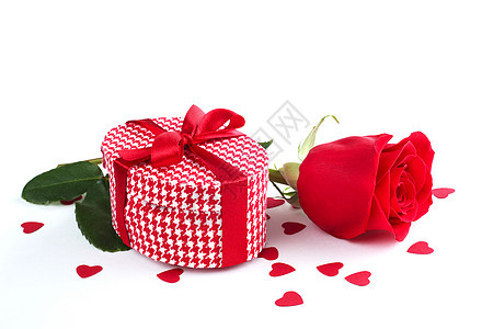 情人节礼物 盒子 假期 庆典 玫瑰 白色的图片