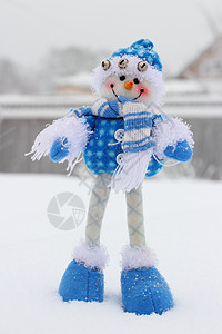 玩具雪人 假期 冬天 有趣的 衣服 白色的 胡萝卜图片