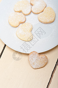 心形短面包的情人节饼干 食物 浪漫的 糖图片