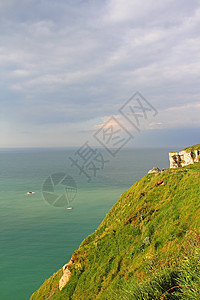 塔塔 悬崖 地标 爬坡道 阿瓦尔 假期 草 海岸 浪潮 诺曼底图片