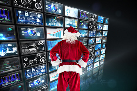 Santa Claus的复合图像 计算机绘图 喜庆图片