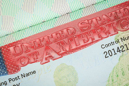 美国旅行概念的美国签证纹理背景 旅行概念 护照 权威图片