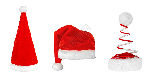 圣诞老人的不同帽子 庆典 圣诞节 乐趣 假期 毛皮图片