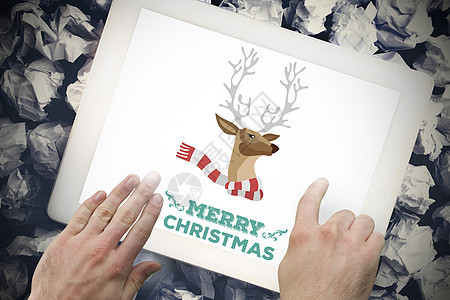 快乐圣诞节消息的复合图象 纸 圣诞节快乐 计算机绘图 数位板图片