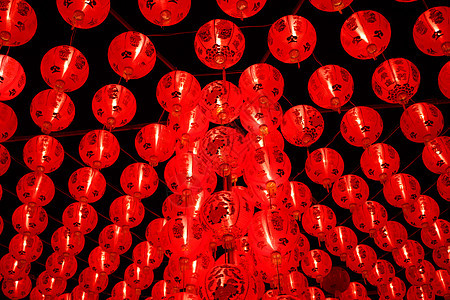 中国红灯笼装饰 龙 假期 金的 农历新年 唐人街 文化图片