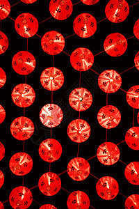 中国红灯笼装饰 农历新年 中国新年 传统的 喜庆 宗教的背景图片