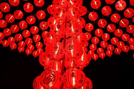 灯笼插画中国红灯笼装饰 金的 喜庆的 红色的 店铺 镇 繁荣背景