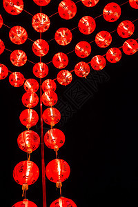 中国红灯笼装饰 假期 店铺 金的 龙 幸运的 农历新年图片
