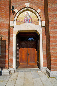 意大利伦巴第柱圣人路面的门图片