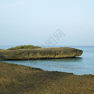 海洋悬崖 海岸 晴天 异国情调 绿松石 岩石 加勒比图片