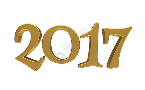 2017年黄金字母数孤立 假期 金的 新年贺卡 新年快乐图片