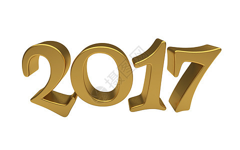 2017年黄金字母数孤立 新年 进入一年 年底 欢迎新的一年背景图片