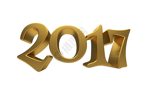 2017年黄金字母数孤立 新年快乐 欢迎新的一年 元旦 新年贺卡背景图片