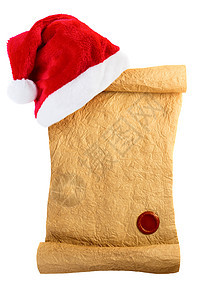 给圣诞老人的信 滚动 假期 十二月 希望 纸 羊皮纸背景图片