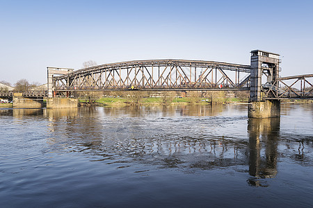 马格德堡历史桥 历史性 吸引力 河 德国 首都 旅行图片