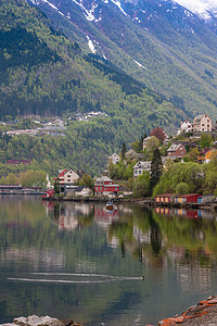 挪威峡湾的风景 衬垫 美丽的 欧洲 自然 山 游客 夏天图片